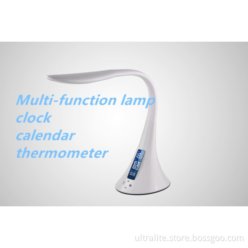Touch control swan led lamp with calendar and 2 USB ports